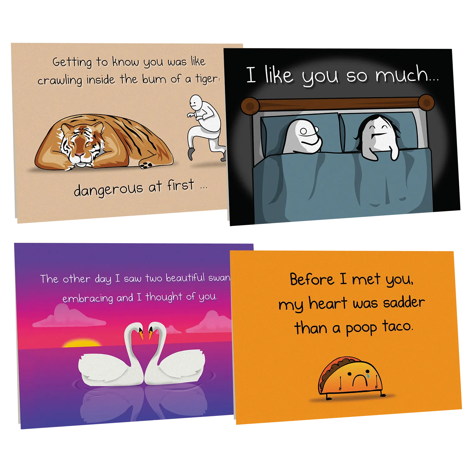 Exploding Kittens Love & Friendship Vol. C biglietti auguri 4 pezzi NSFW