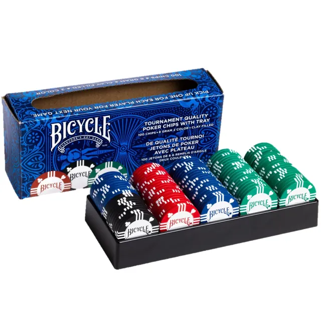 Bicycle Fiches Poker in Argilla 100 Pezzi da 8 g Casino