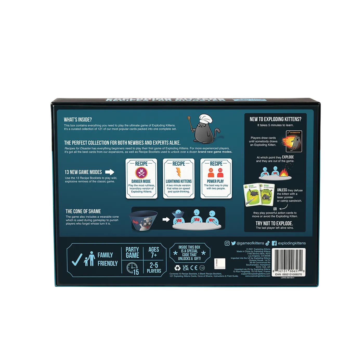 Exploding Kittens Recipes for Disaster gioco carte edizione inglese