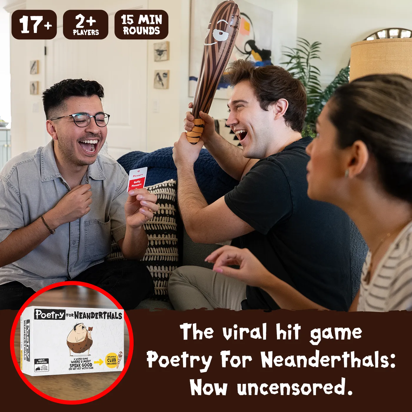 Exploding Kittens Poetry Neanderthals Uncensored gioco carte adulti