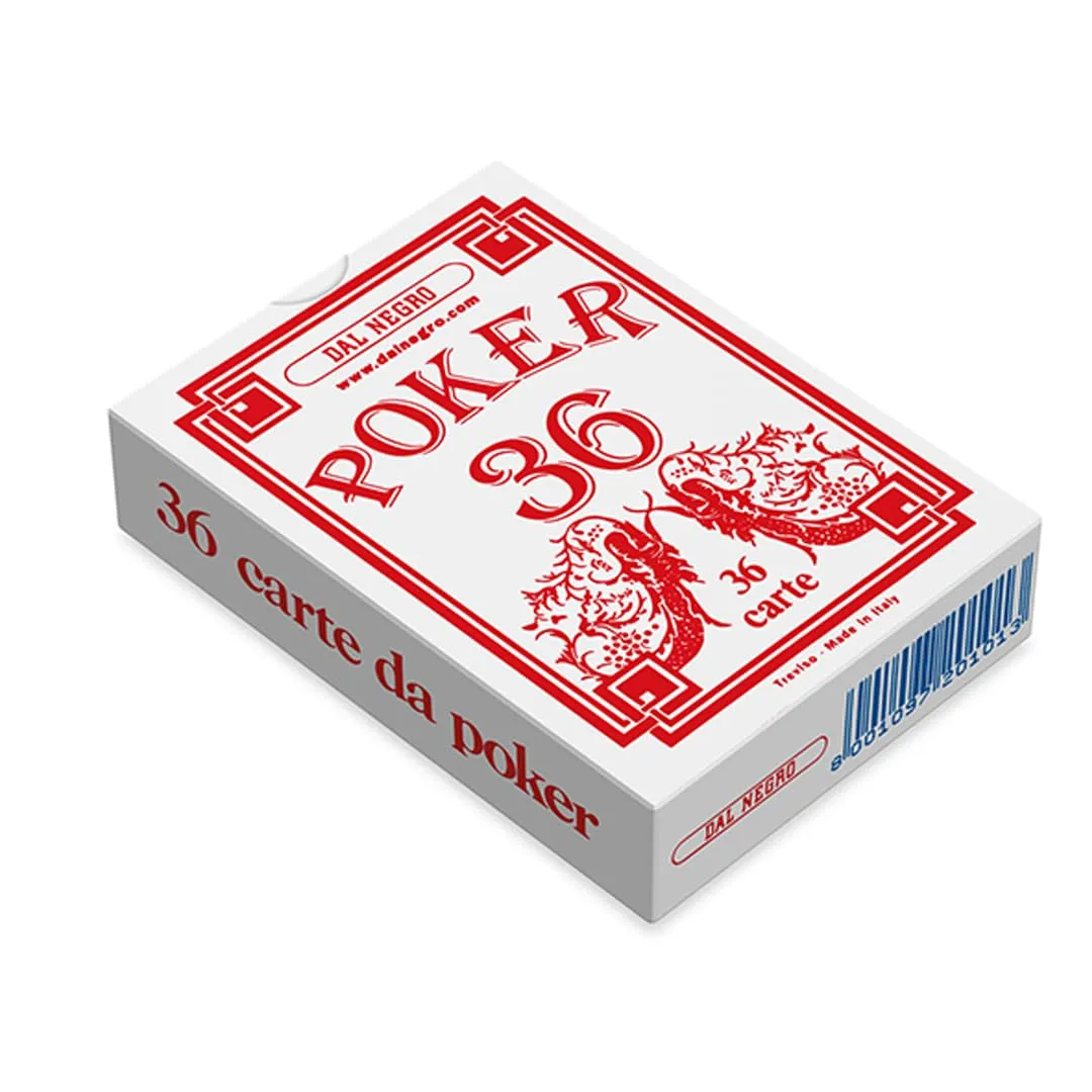Dal Negro Poker 36 20100 carte da poker astuccio rosso
