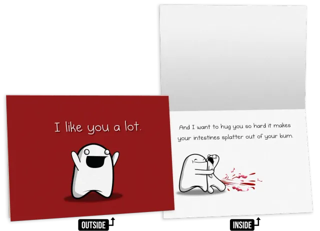 Exploding Kittens Splatter biglietto auguri NSFW singolo