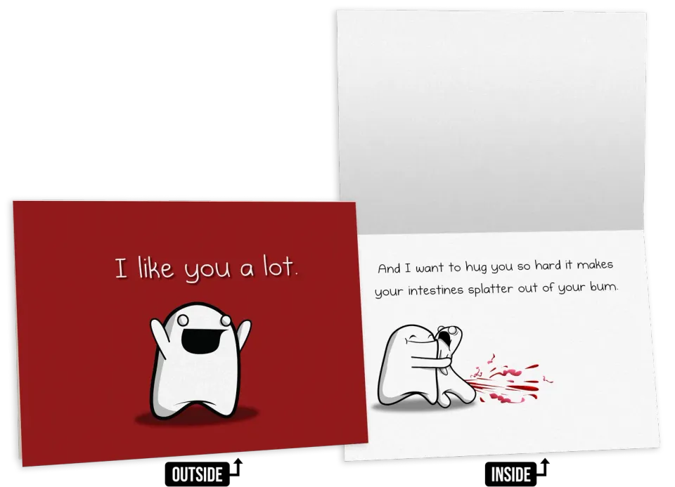 Exploding Kittens Splatter biglietto auguri NSFW singolo