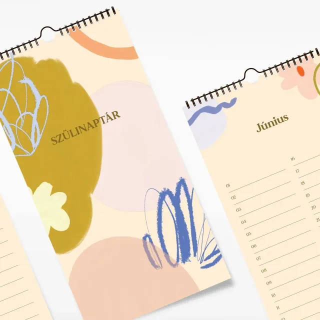 körvonal Szülinaptar Calendario Compleanni Perpetuo Astratto