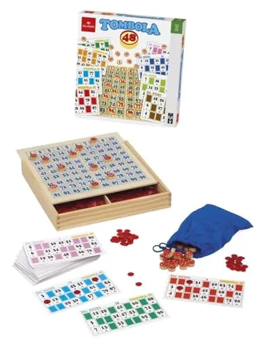 Dal Negro Tombola 48 Gioco in Legno 48 Cartelle Classica