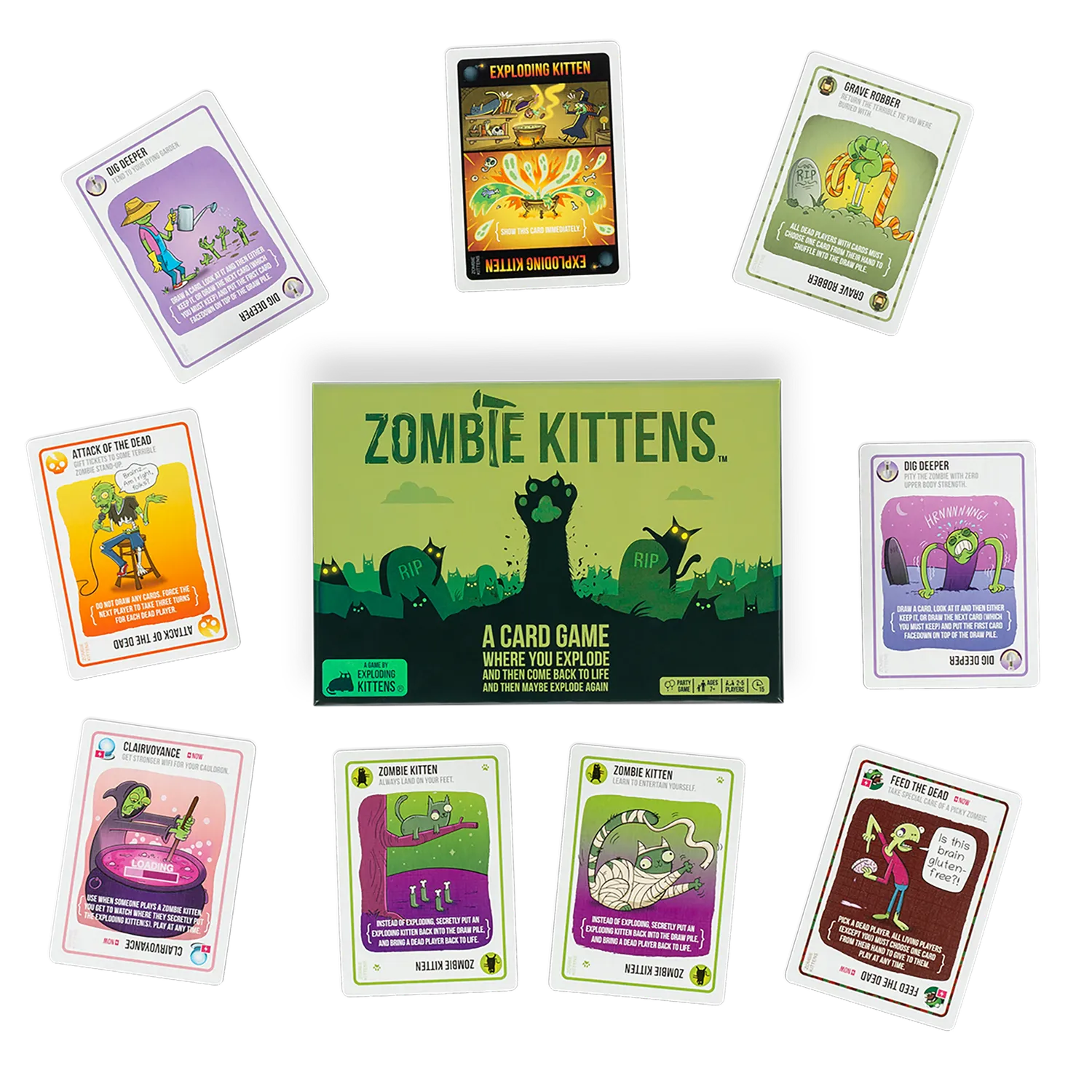 Exploding Kittens Zombie Party bundle giochi carte