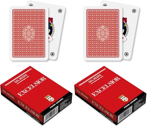 Dal Negro Poker Excelsior mazzo carte poker singolo astuccio rosso