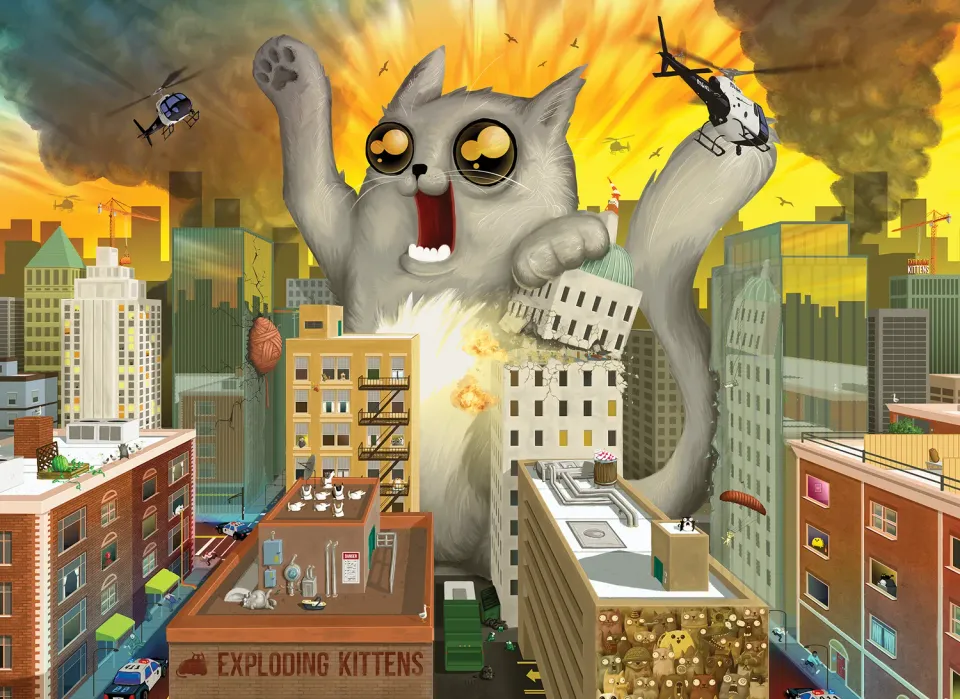 Exploding Kittens Feline of Unusual Size puzzle 1000 pezzi gigante