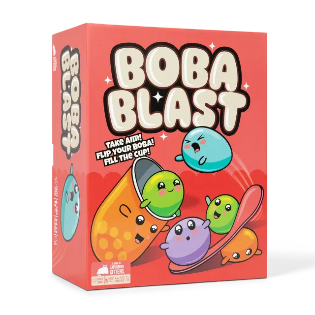 Exploding Kittens Boba Blast party game abilità tazze