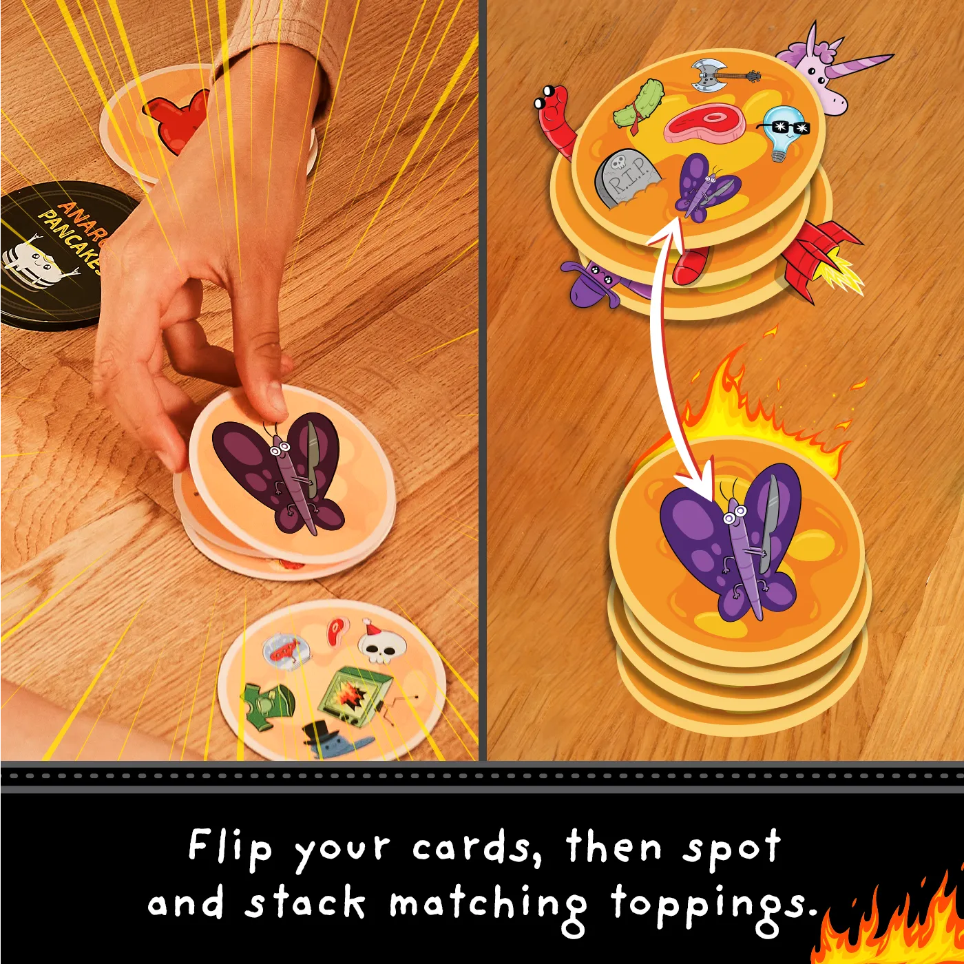 Exploding Kittens Anarchy Pancakes gioco carte velocità