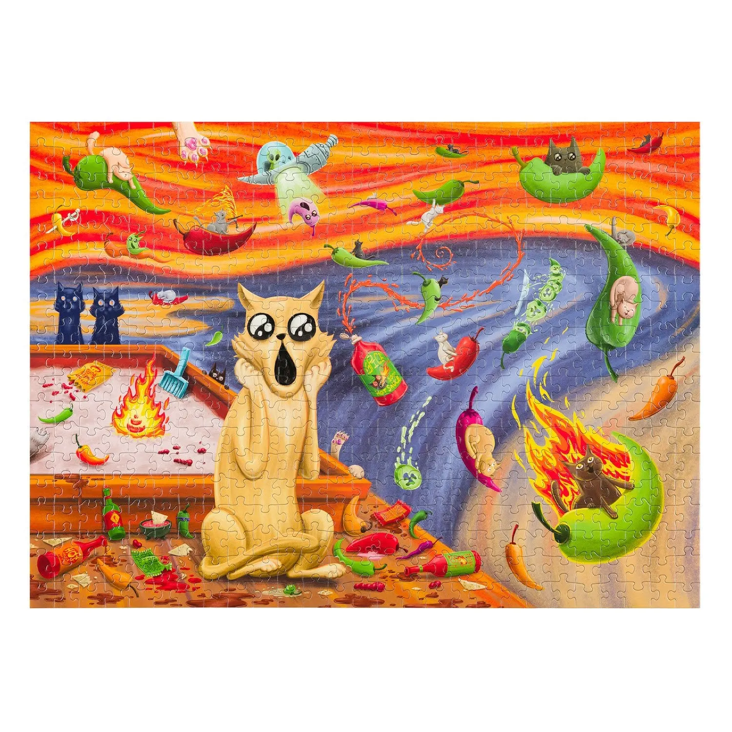 Exploding Kittens Spicy Scream puzzle pezzi Blue Board