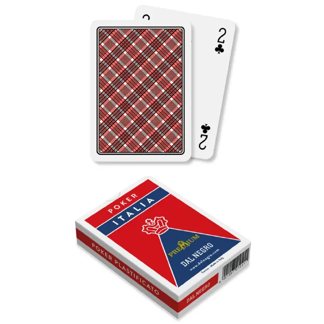 Dal Negro Poker Italia carte poker 55 carte rosso 63x88 mm