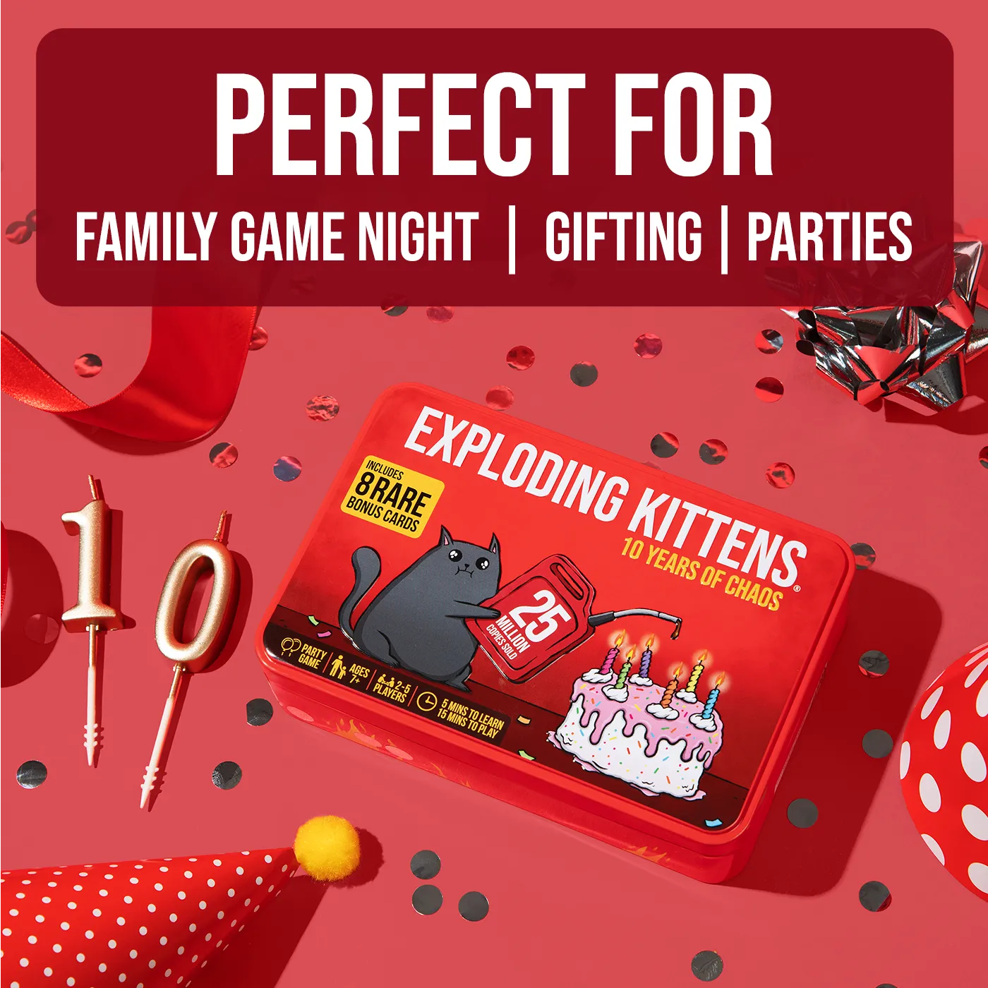 Exploding Kittens Original 10th Anniversary Tin gioco carte