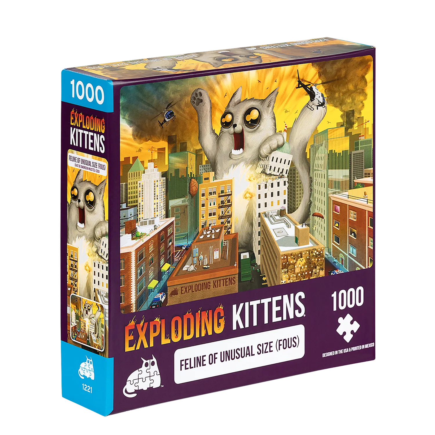 Exploding Kittens Feline of Unusual Size puzzle 1000 pezzi gigante