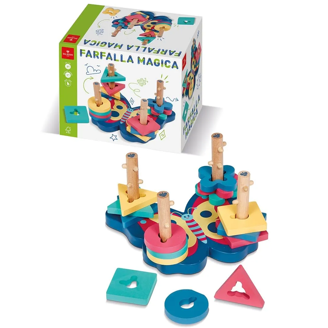 Dal Negro Farfalla Magica gioco incastro legno 16 forme