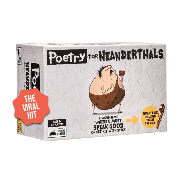 Exploding Kittens Poetry for Neanderthals gioco di carte English Version party