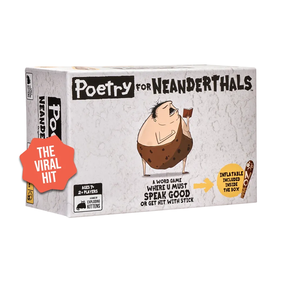Exploding Kittens Poetry for Neanderthals gioco di carte English Version party