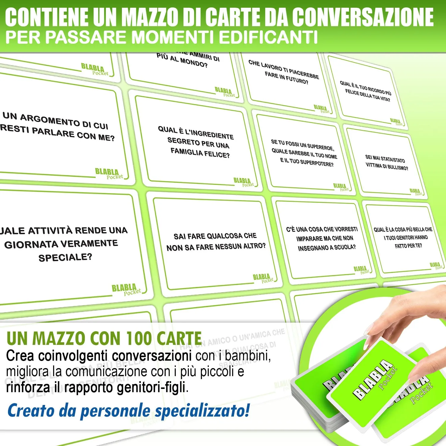 Magma Games BlaBla Pocket carte conversazione 100 carte 6+