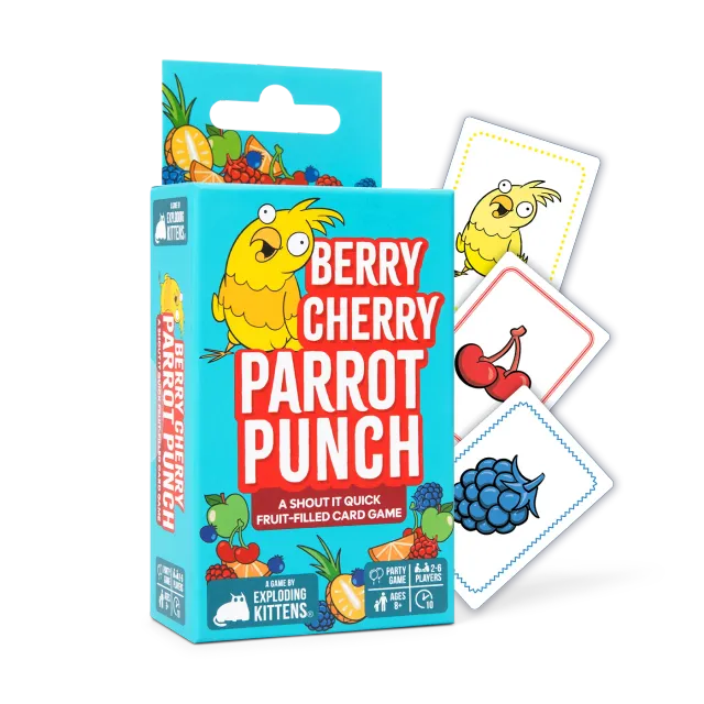 Exploding Kittens Berry Cherry Parrot Punch gioco carte veloce