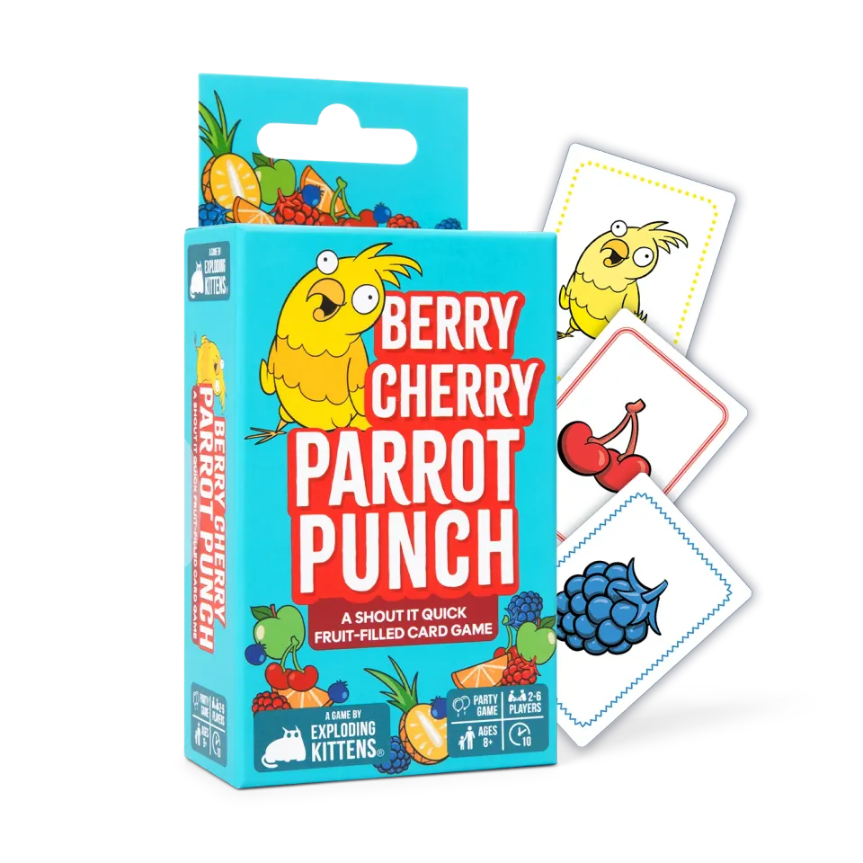 Exploding Kittens Berry Cherry Parrot Punch gioco carte veloce