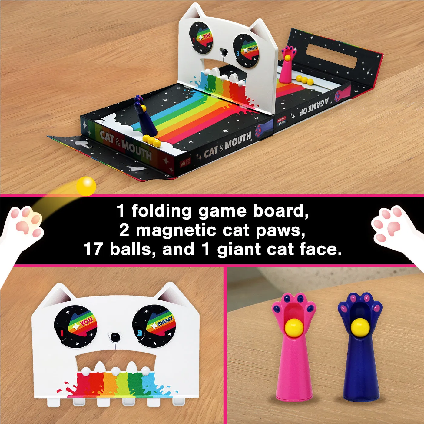 Exploding Kittens Cat & Mouth gioco tavolo 2 giocatori magnetico