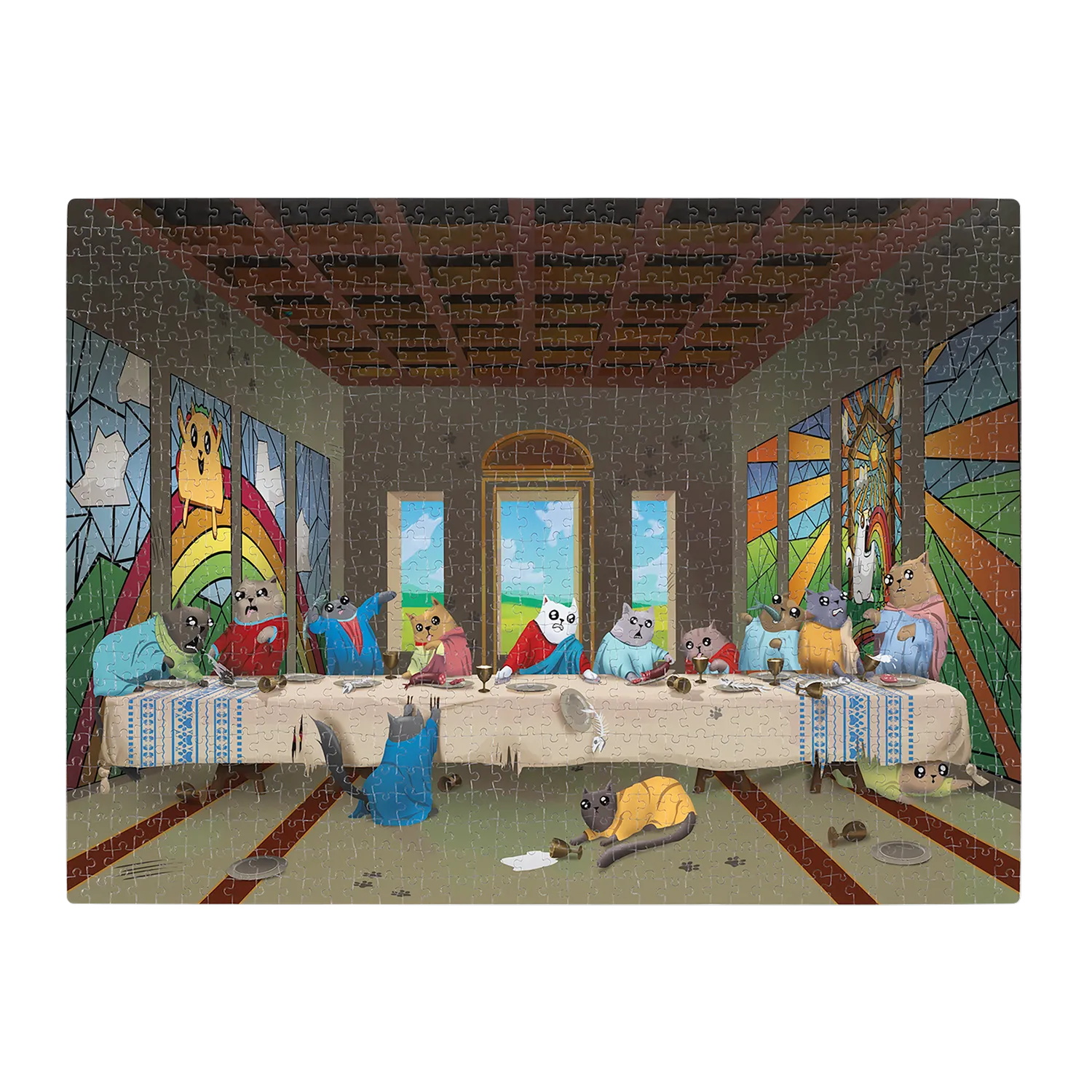 Exploding Kittens The Cat's Last Supper puzzle 1000 pezzi gatti
