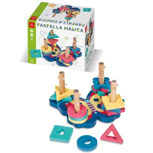 Dal Negro Farfalla Magica gioco incastro legno 16 forme